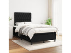 Upholstered bed base with mattress, black, 120x200 cm, fabric, 4 IMHE14375