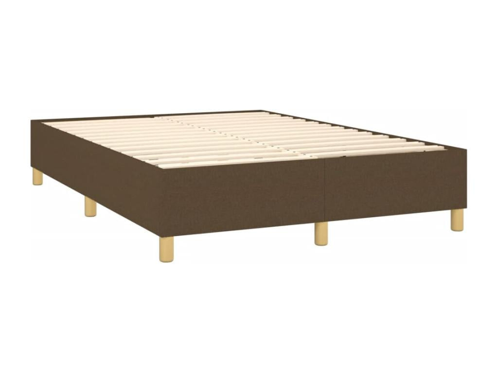 Upholstered bed base with mattress, dark brown, 140x200 cm, SWKW46598