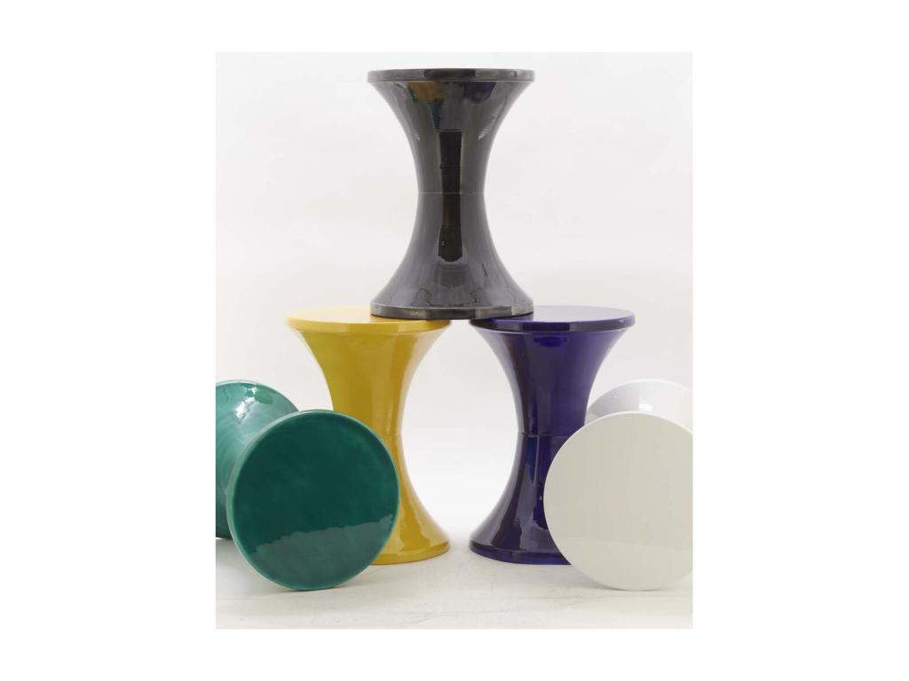 Domopure BZGO39919 Enamelled Metal Stool