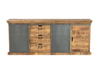 Large wooden and metal sideboard with 3 doors and 3 drawers - Decohaute YWBE58531