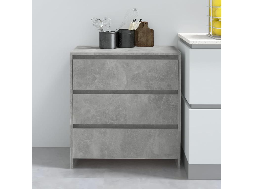 Concrete Grey Buffet 70x41x75 cm Engineered Wood KSPA90113