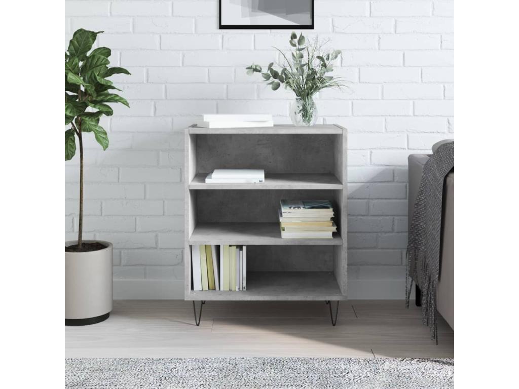 Concrete grey sideboard 57x35x70 cm engineered wood HRIX78849