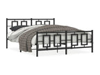 Metal bed frame without mattress with black bed legs 160x200cm RXER01129