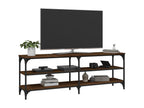 Brown oak TV stand 140x30x50 cm engineered wood FOYP32324
