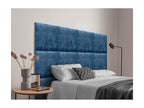 Domopure Upholstered Headboard in Eco-Friendly Wool, Composed of Interchangeable Self-Adhesive Panels, Luxury Upholstered Bedroom, Blue, 190 cm, YZEY78296