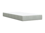 Domopure bed base and mattress, light grey, 90x200 cm, velvet, EUMD44164