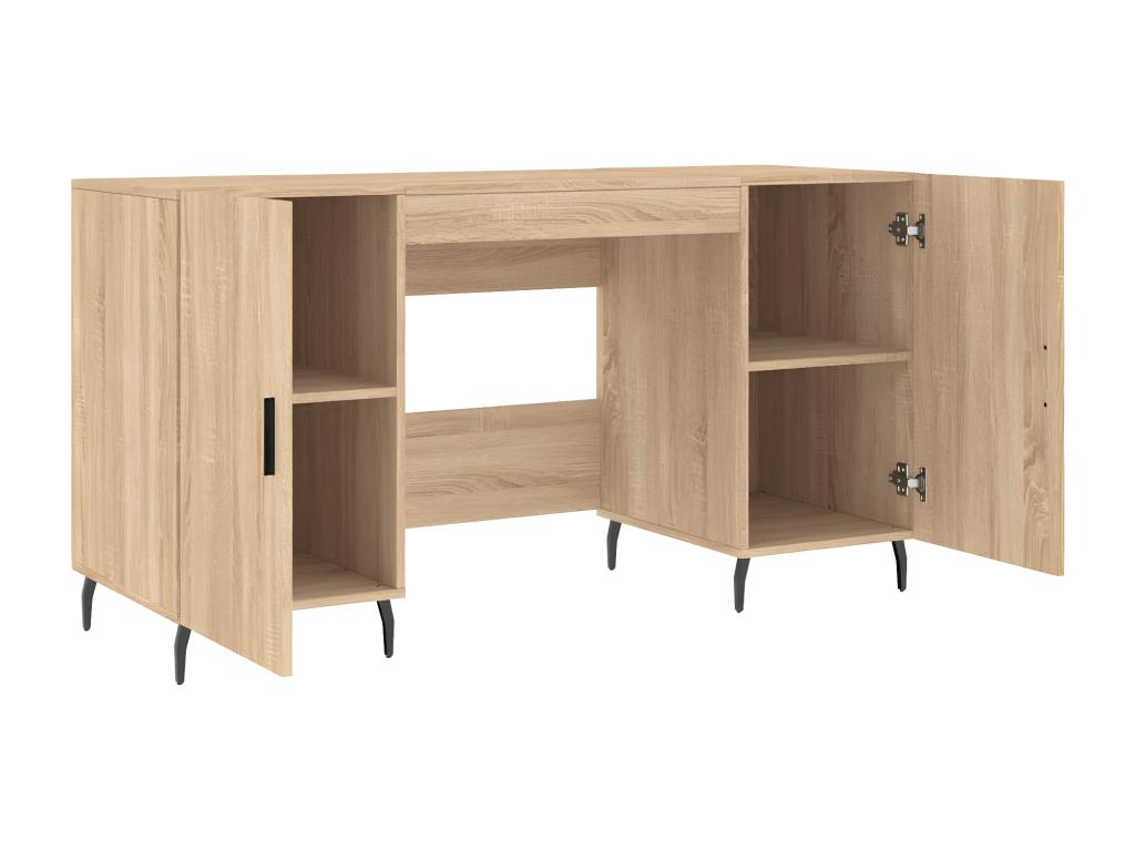 Domopure oak desk 140x50x75 cm engineered wood SZWG73728