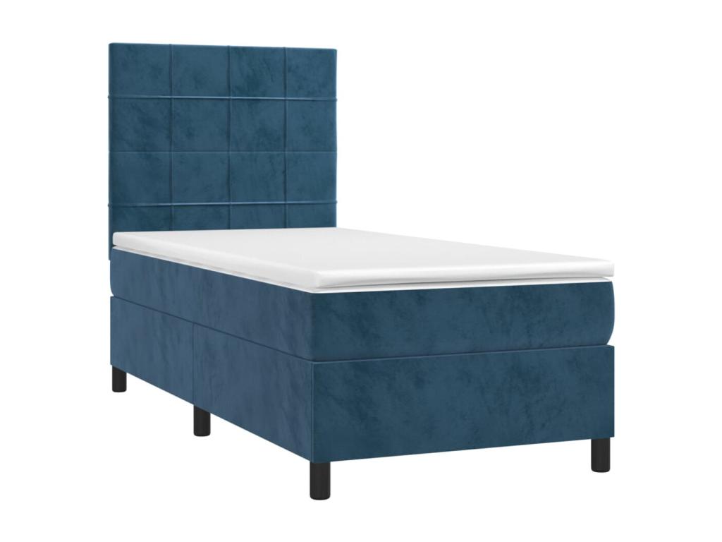 Decohaute bed base and mattress with LED light, dark blue, 90x200 cm CAMR49983