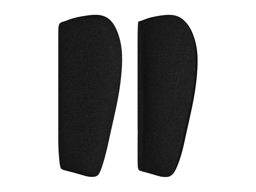 Headboard with wings, Black, 163x23x78/88 cm, Fabric QOBT66612