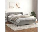 Domopure bed base and mattress, light grey, 140x190cm, velvet, FHLZ49370