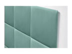 Decohaute Upholstered Headboard in High-Quality Velvet, Decohauteérieure composed of interchangeable self-adhesive panels for bedroom, turquoise, 110 cm, HJMS96275