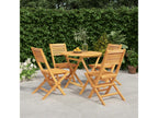 5-piece garden dining set, solid teak wood QJEV20074