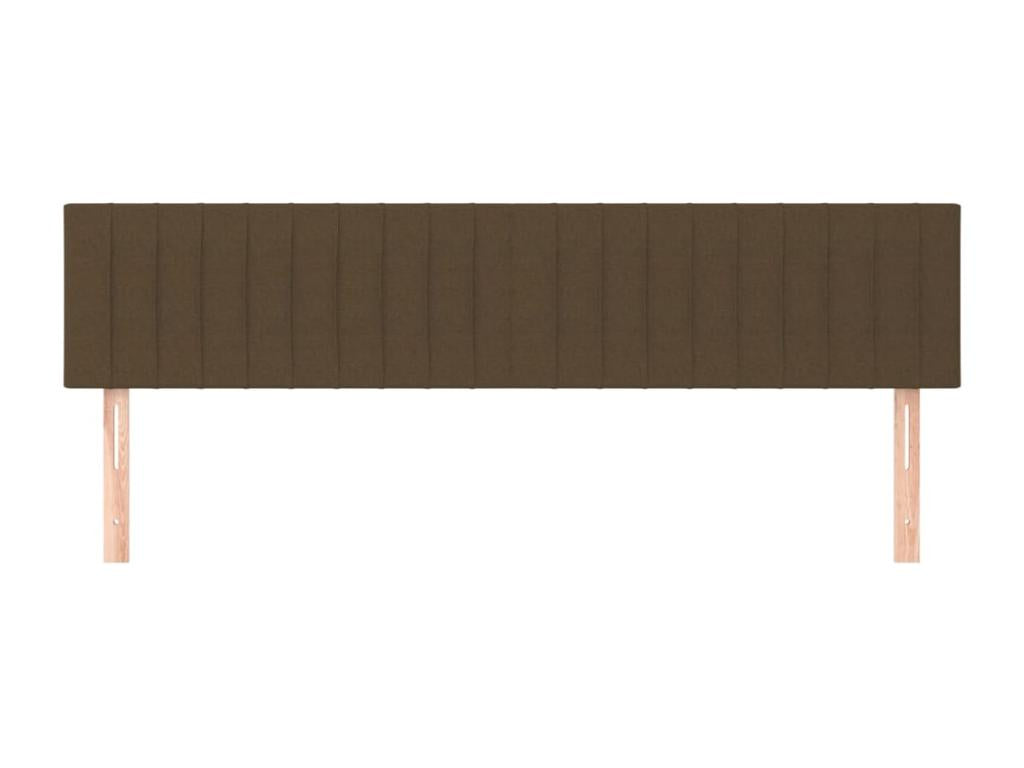 2-Piece Headboard Set, Dark Brown, 80x5x78/88 cm, Fabric TNNP78385