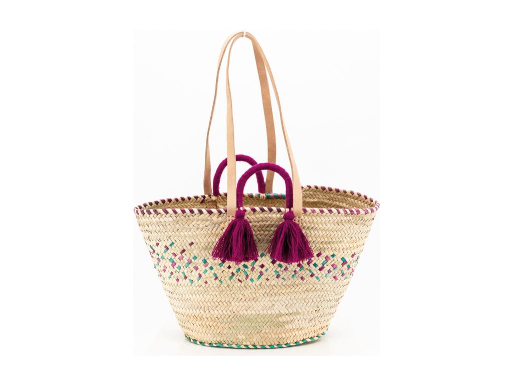Natural and colorful palm bag 2 WLGK46535