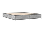 Decohaute grey bed frame 160x200 cm engineered wood and metal JWOU30036