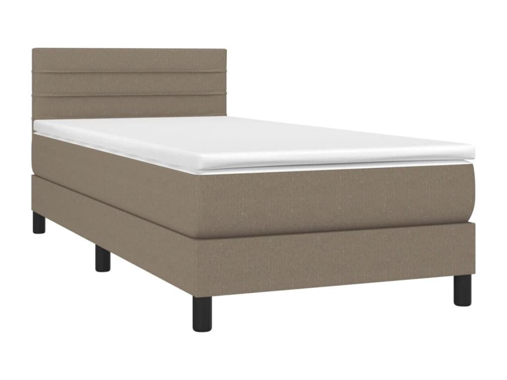 Upholstered bed base with mattress and LED lighting, Decohaute 80x200cm, Fabric EBAH92367