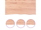 Light brown wall shelf 40x20x6 cm solid treated oak wood DSIO96836