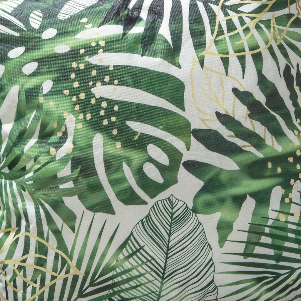 2 Green Monstera Leaves Garden Cushions 45cm