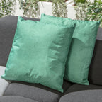 2 Green Wash Outdoor Cushions 45cm