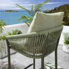 2 Cole Aluminium Outdoor Garden Bar Stools Green