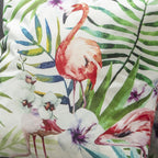 2 Tropical Flamingo Outdoor Cushions 45cm