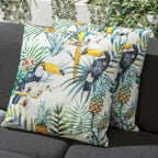 2 Tropical Toucan Outdoor Cushions 45cm