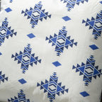 2 White & Blue Pattern Outdoor Cushions 45cm