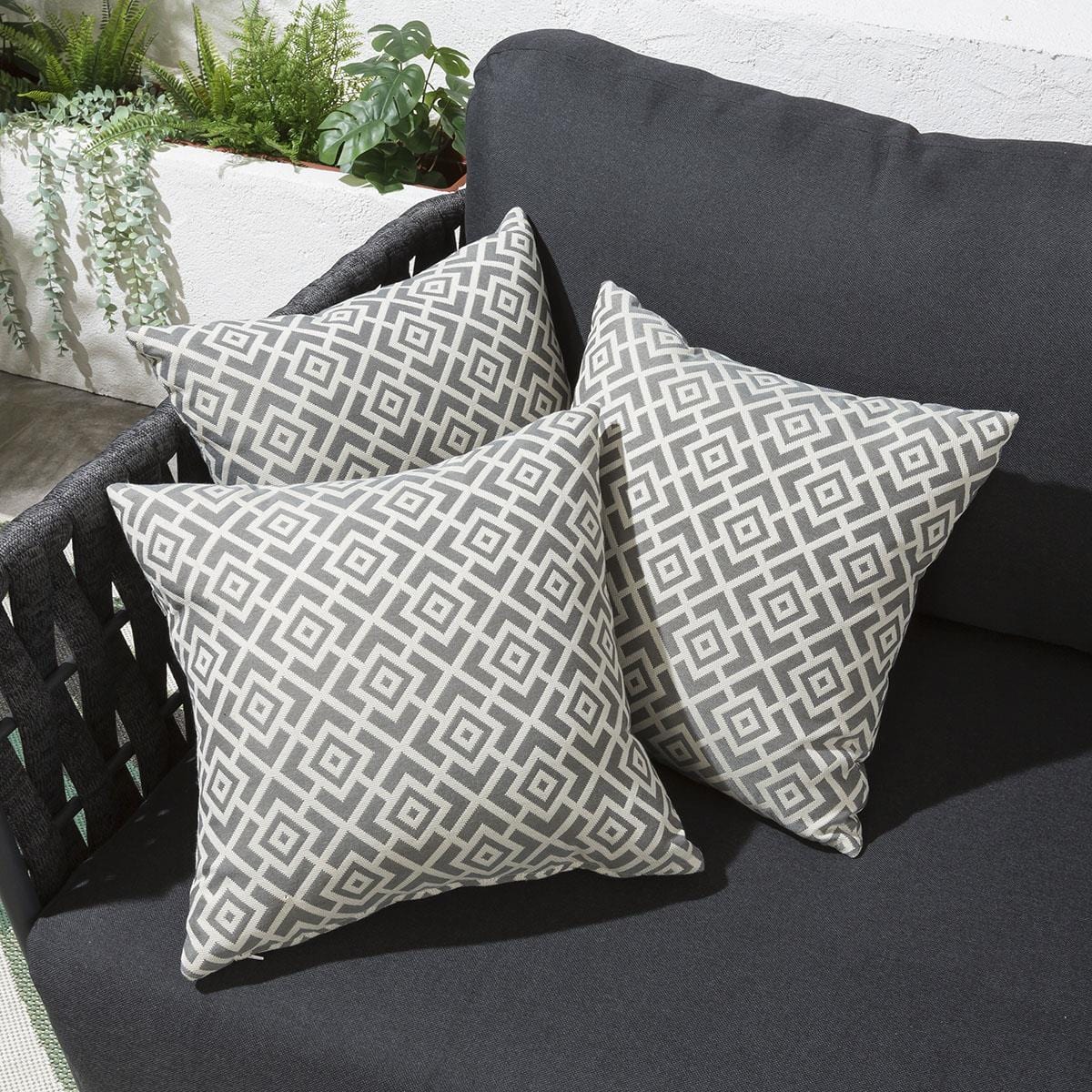 3 Pack Amelia Outdoor Cushions Cream