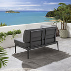 Ada Modular Outdoor Garden Bench Sofa Section Grey 123x73cm