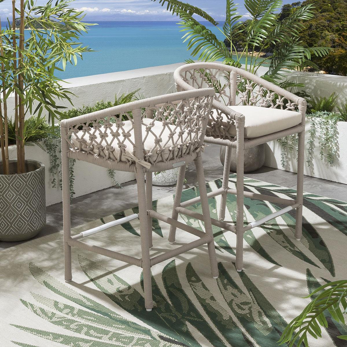 Amelia Garden Counter Stool Cream