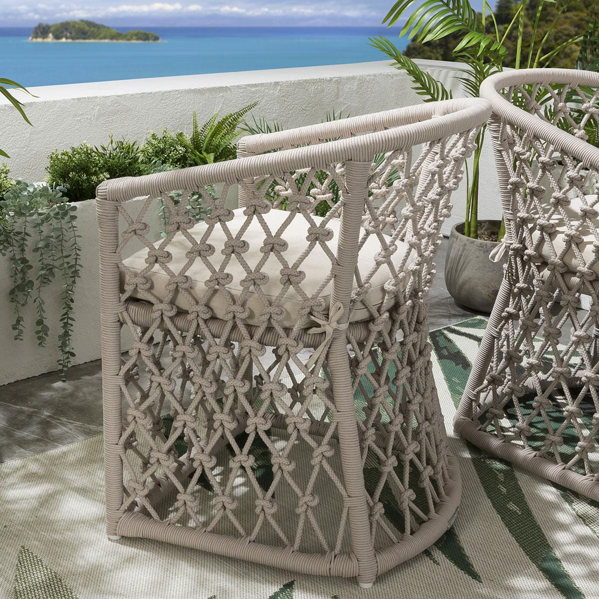 Amelia Outdoor Dining Chair Cream
