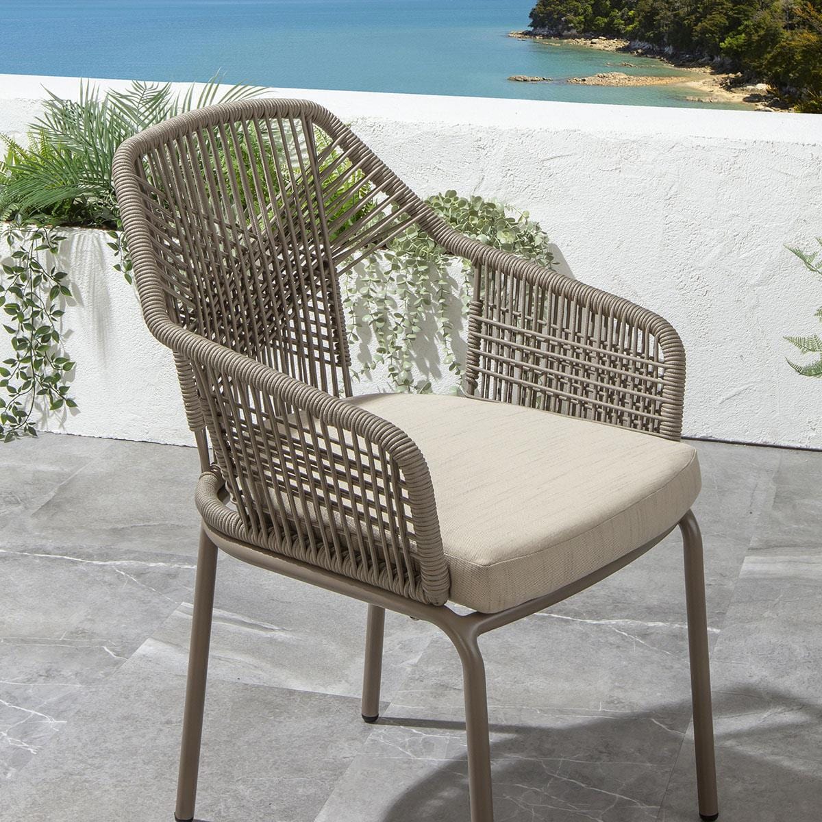 Cia Outdoor Garden Dining Chairs Beige