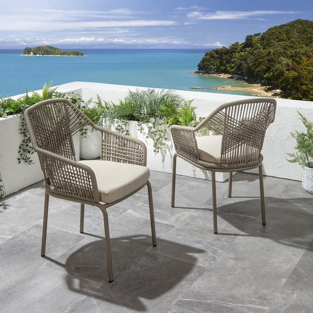 Cia Outdoor Garden Dining Chairs Beige