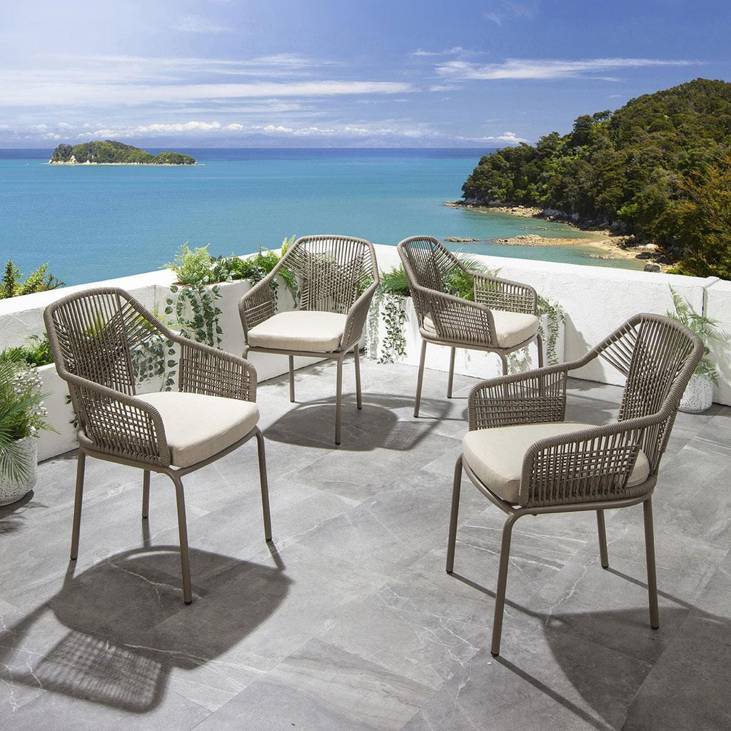 Cia Outdoor Garden Dining Chairs Beige