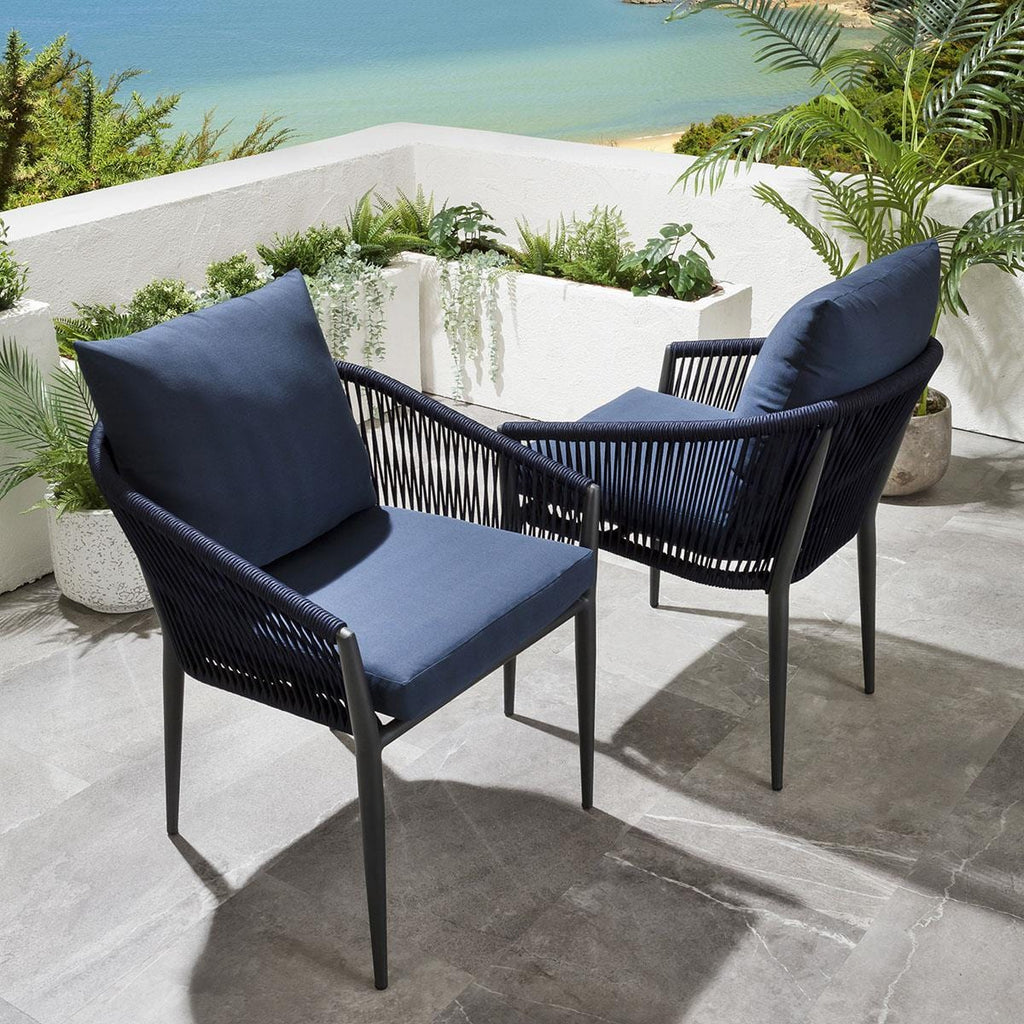 Cole Outdoor Garden Dining Chair Blue