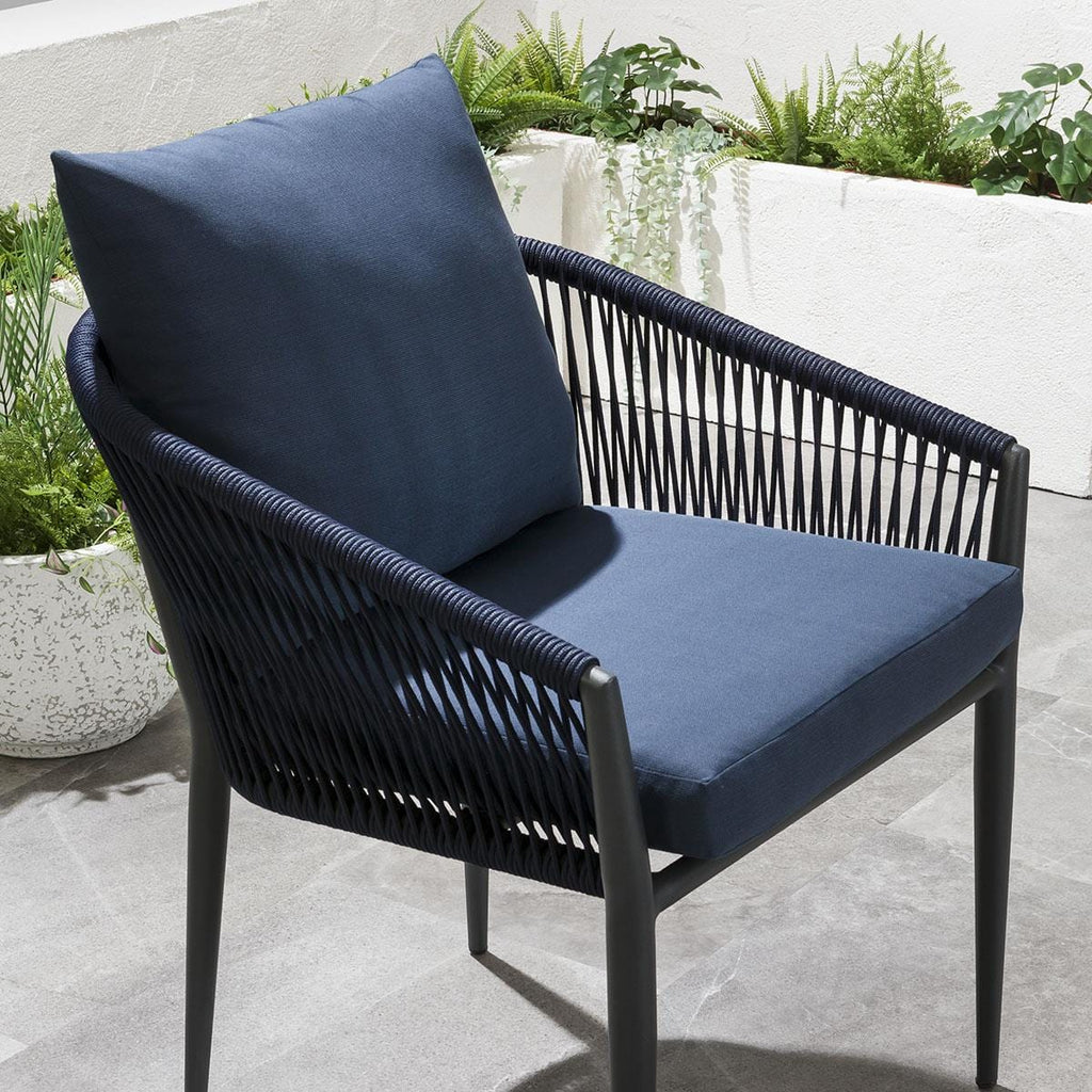 Cole Outdoor Garden Dining Chair Blue