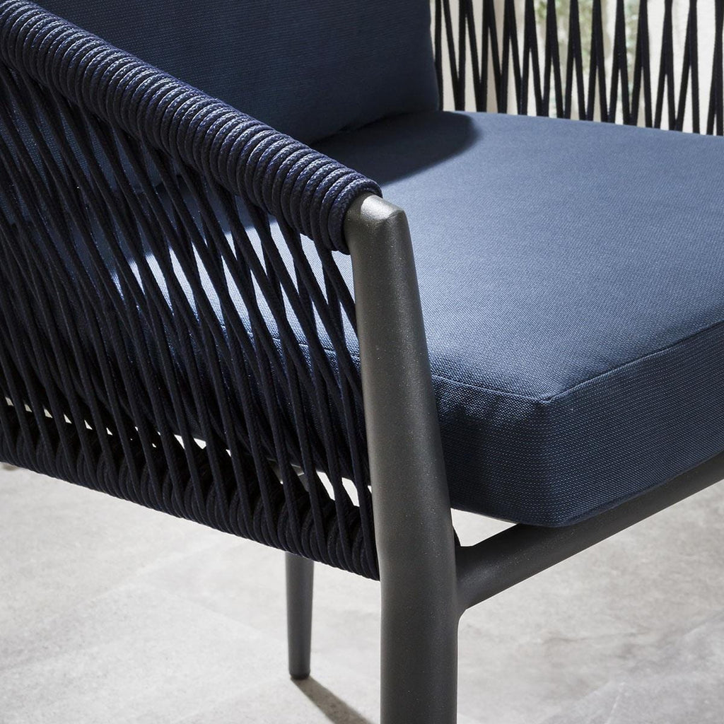 Cole Outdoor Garden Dining Chair Blue