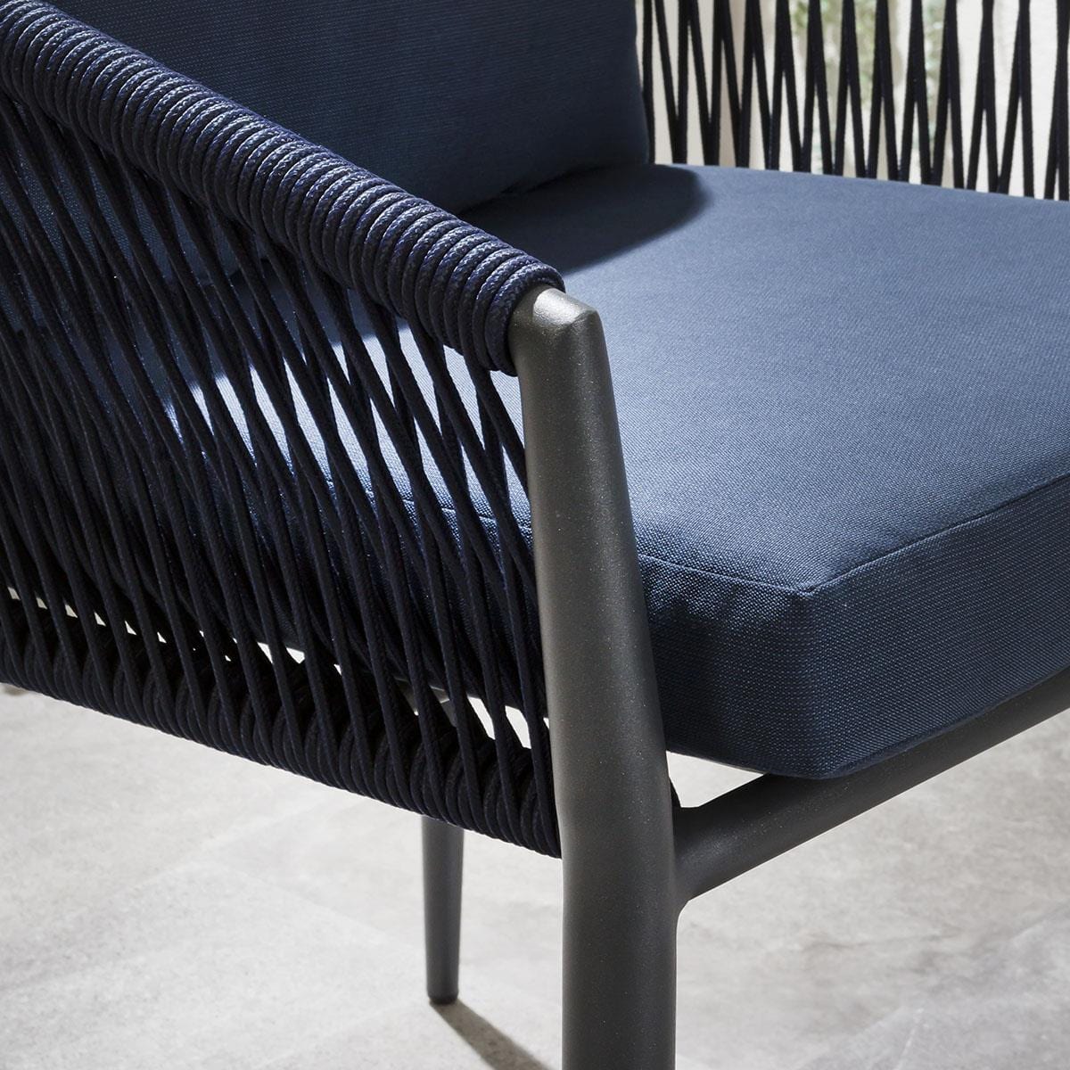 Cole Outdoor Garden Dining Chair Blue