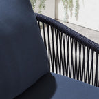 Cole Outdoor Garden Dining Chair Blue