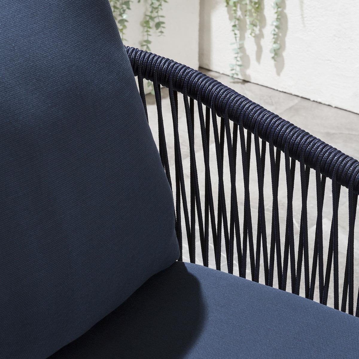 Cole Outdoor Garden Dining Chair Blue