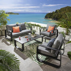 Freddy Outdoor Garden Coffee Table Black