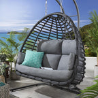 Bali Double Hanging Egg Chair Grey