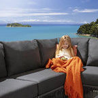 Cole Modular Garden Corner Sofa Set Grey 218x218cm L6C