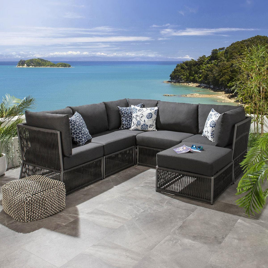 Cole Modular Garden Corner Sofa Set Grey 218x218cm L6C