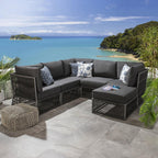 Cole Modular Garden Corner Sofa Set Grey 218x218cm L6C