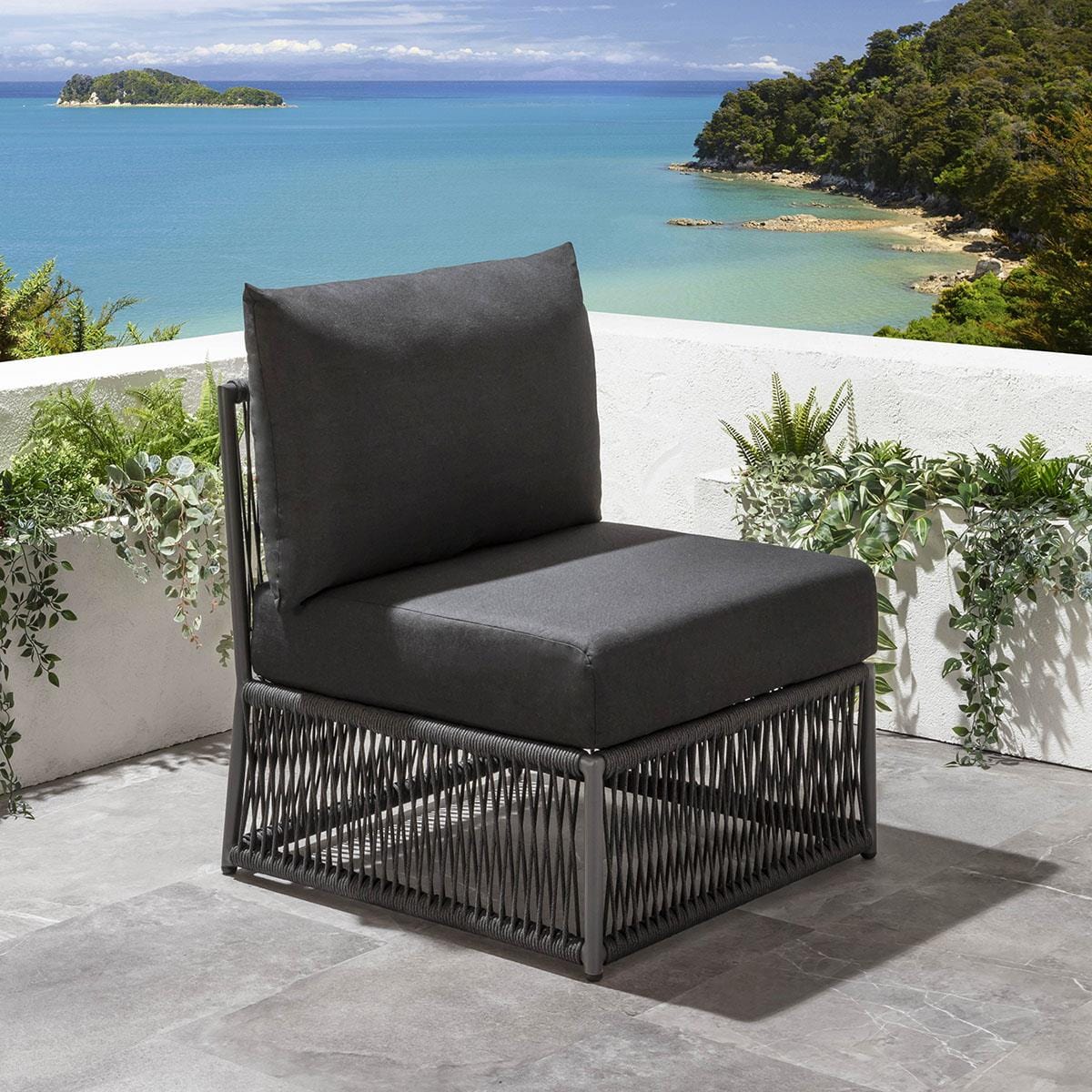 Cole Modular Garden Sofa Set Grey 218x74cm S4