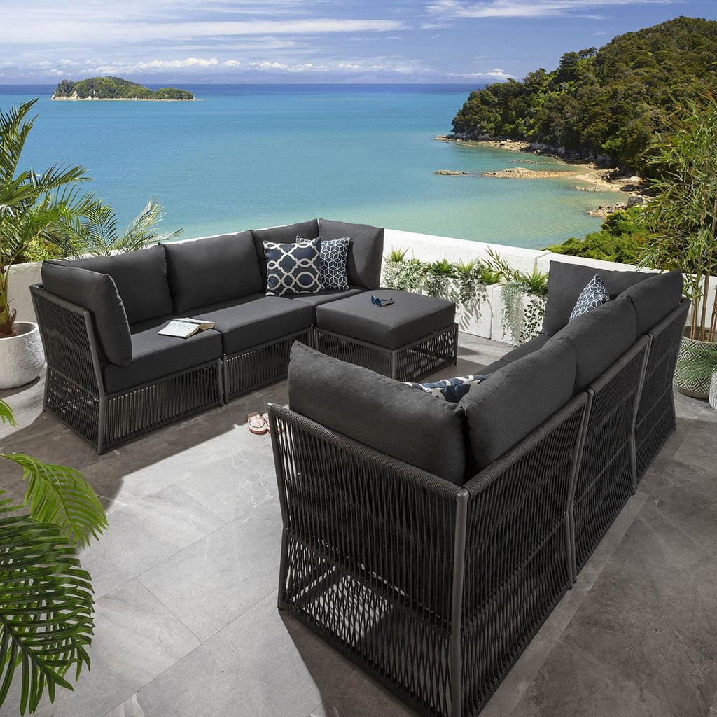 Cole Modular Garden Sofa Set Grey 218x288cm S7