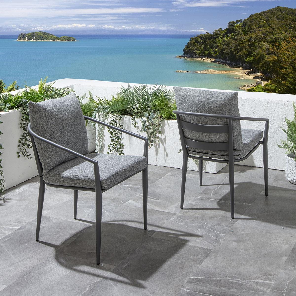 Mia Outdoor Garden Dining Chair Grey