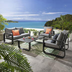 Freddy Outdoor Garden Armchair Grey 90cm