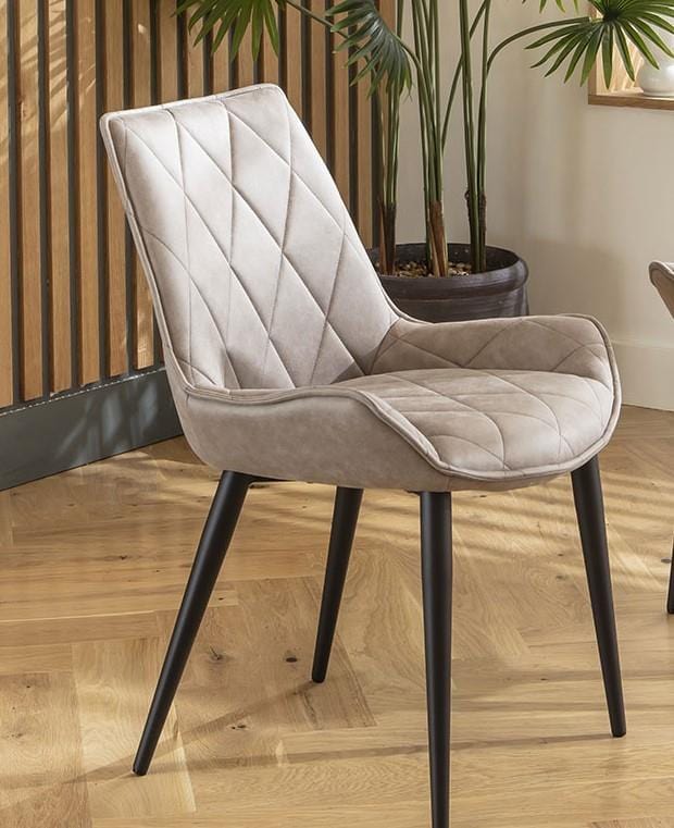 Mollie Fabric Dining Chair Light Grey